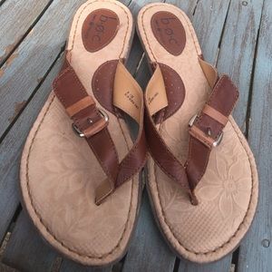 Women's B.O.C Born Brown Leather Sandals Size 8M